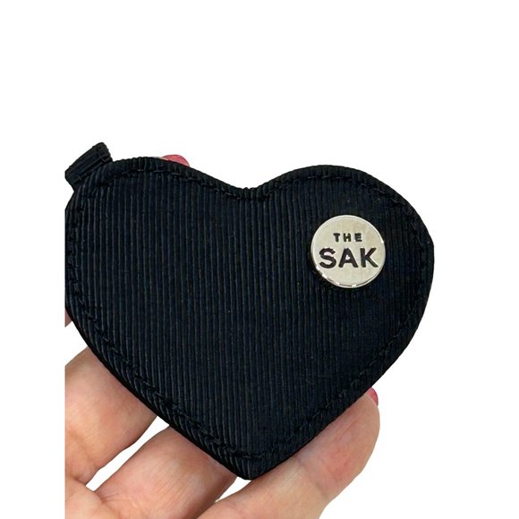 The Sak Women’s Black Purse Fabric Weave Faux Leather Rectangle Snap Pockets - Picture 9 of 17